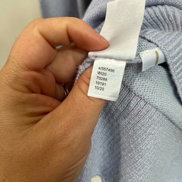 Loft Lavender Sweater Wool Blend Knit Top Women’s Cottagecore Soft Knit Sz L - Picture 5 of 10